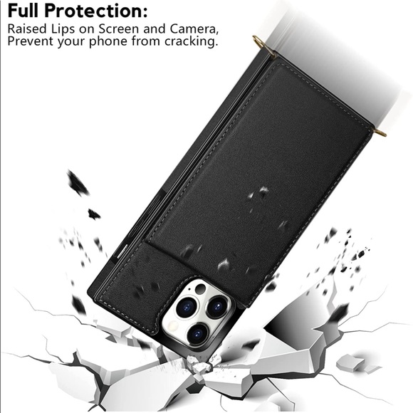 NWT iPhone 13 Pro Max Leather Wallet Crossbody Strap Case - Picture 6 of 6